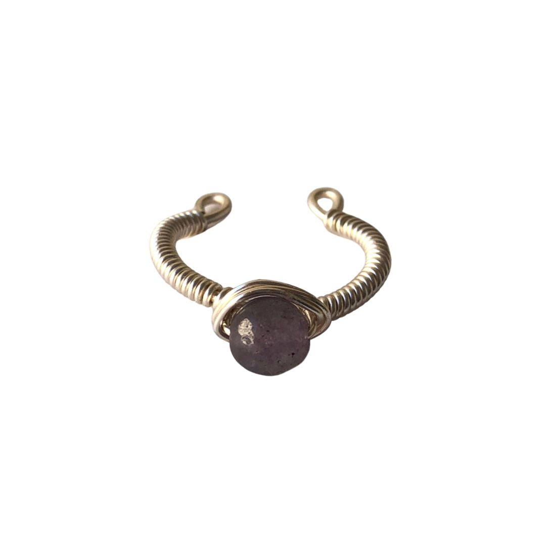 ANILLO AMATISTA PLATA