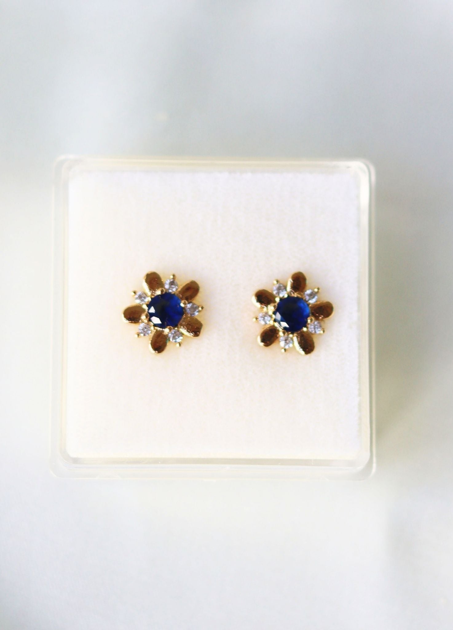 ARETE TURCO FLOR AZUL