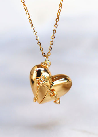 COLLAR DIVINE HEART ROSA