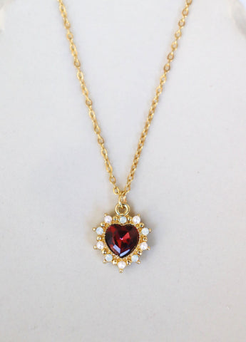 COLLAR DIVINE HEART ROSA