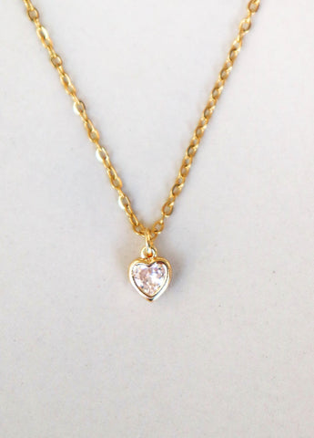 COLLAR DIVINE HEART ROSA