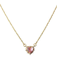 COLLAR DIVINE HEART ROSA