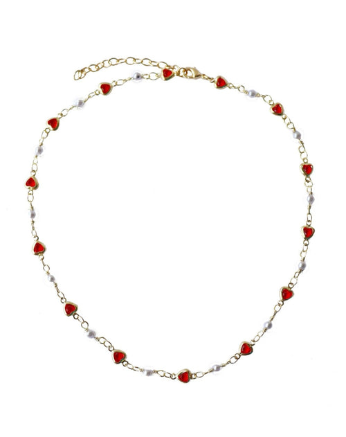 CHOKER CORAZONES ROJOS