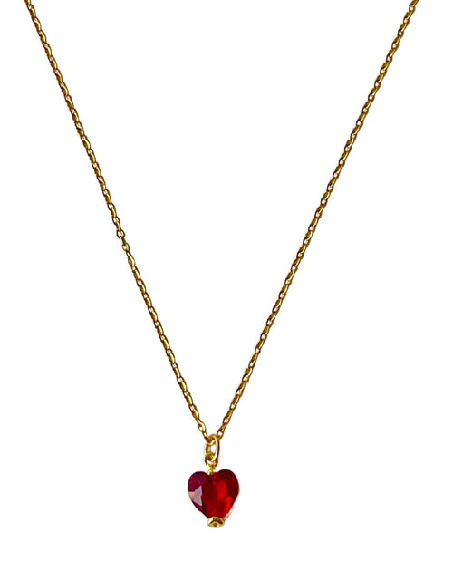 Collar Shine Heart Rojo