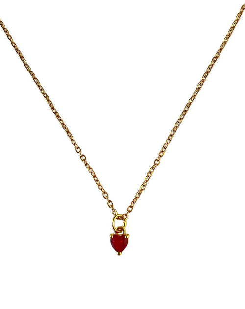 COLLAR CORAZÓN MINI ROJO