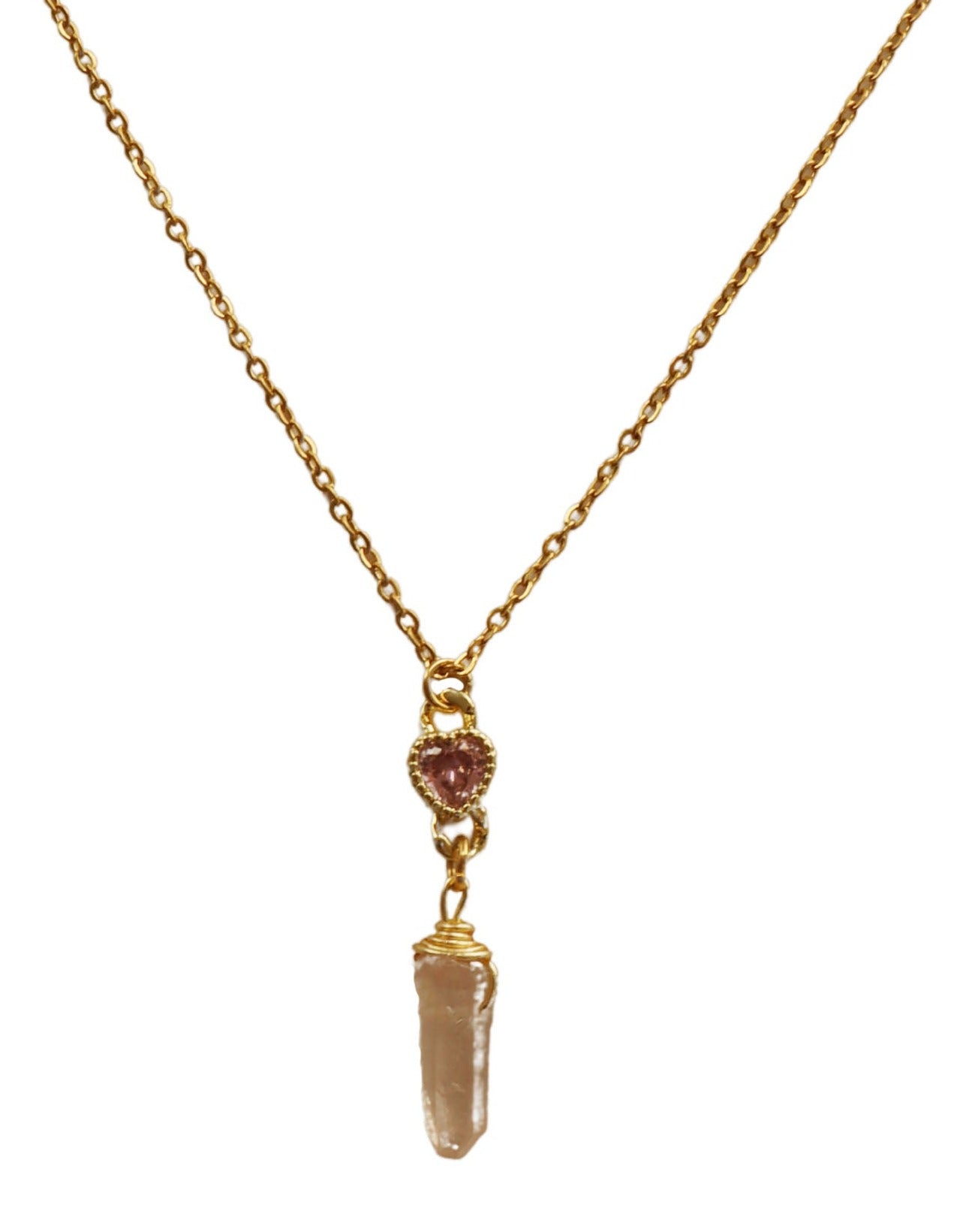 COLLAR ETERNITY QUARTZ ROSA